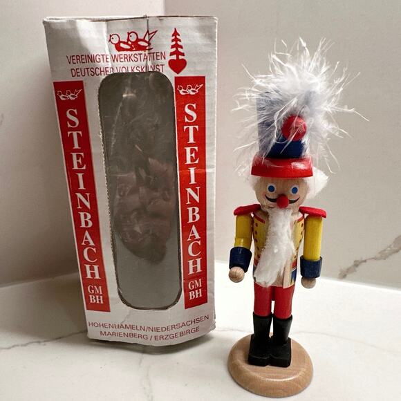 NEW Steinbach Wooden Nutcracker 5.5” tall Soldier with Feather - Picture 1 of 10